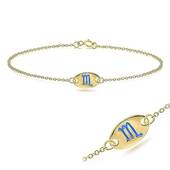 Gold Plated Scorpio Silver Bracelet BRS-148-GP